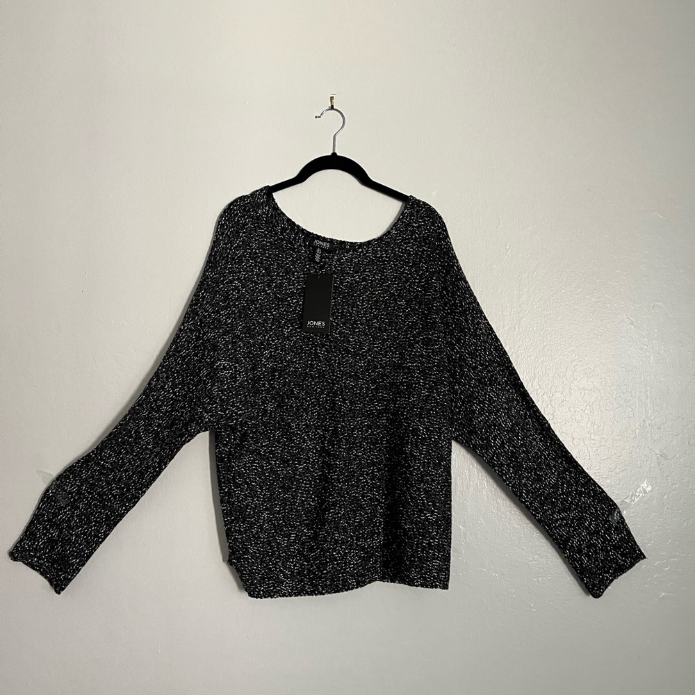 Jones New York Black and silver sweater